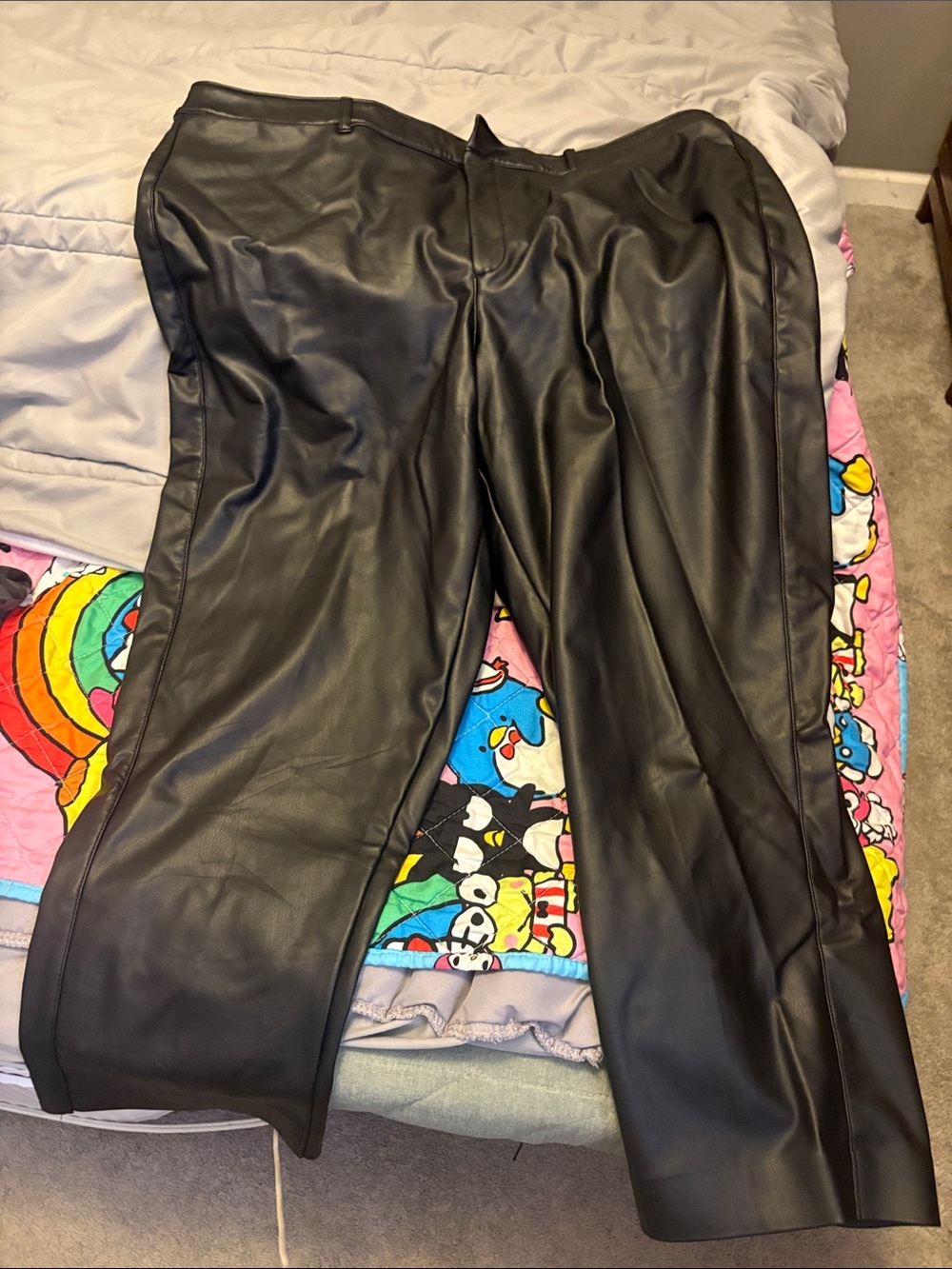 Old Navy Black Faux Leather Casual Pants